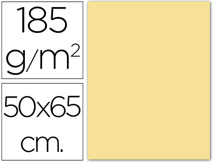 Cartulina Guarro 50x65cm. 185g/m² crema